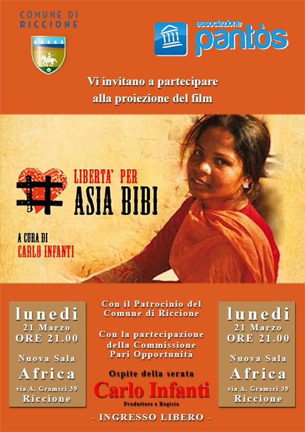 Locandina Asia Bibi facebook e whatsapp